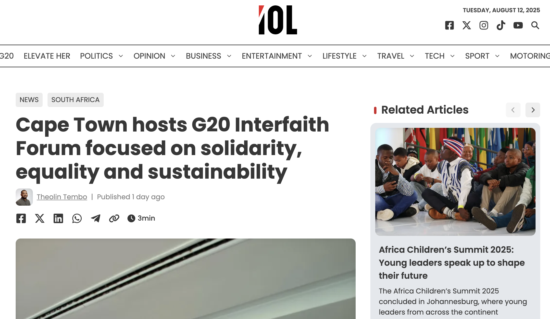 Cape Town hosts G20 Interfaith Forum focused on solidarity, equality and sustainability